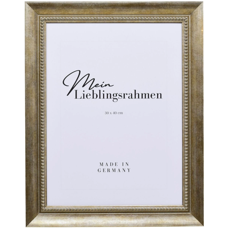 Barock Bilderrahmen Holz Anna Gold 21x29,7 cm (A4) Kunstglas