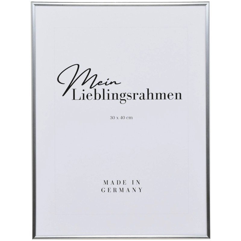 Bilderrahmen Kunststoff Sara Silber 60x80 cm ohne Glas, mit Rückwand
